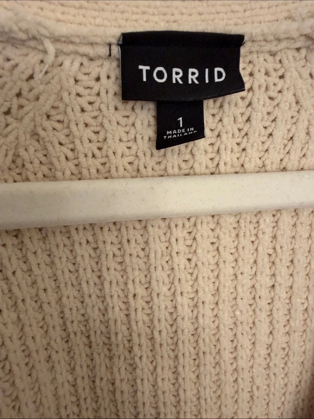Cream & Blue Striped Button-Up Cardigan